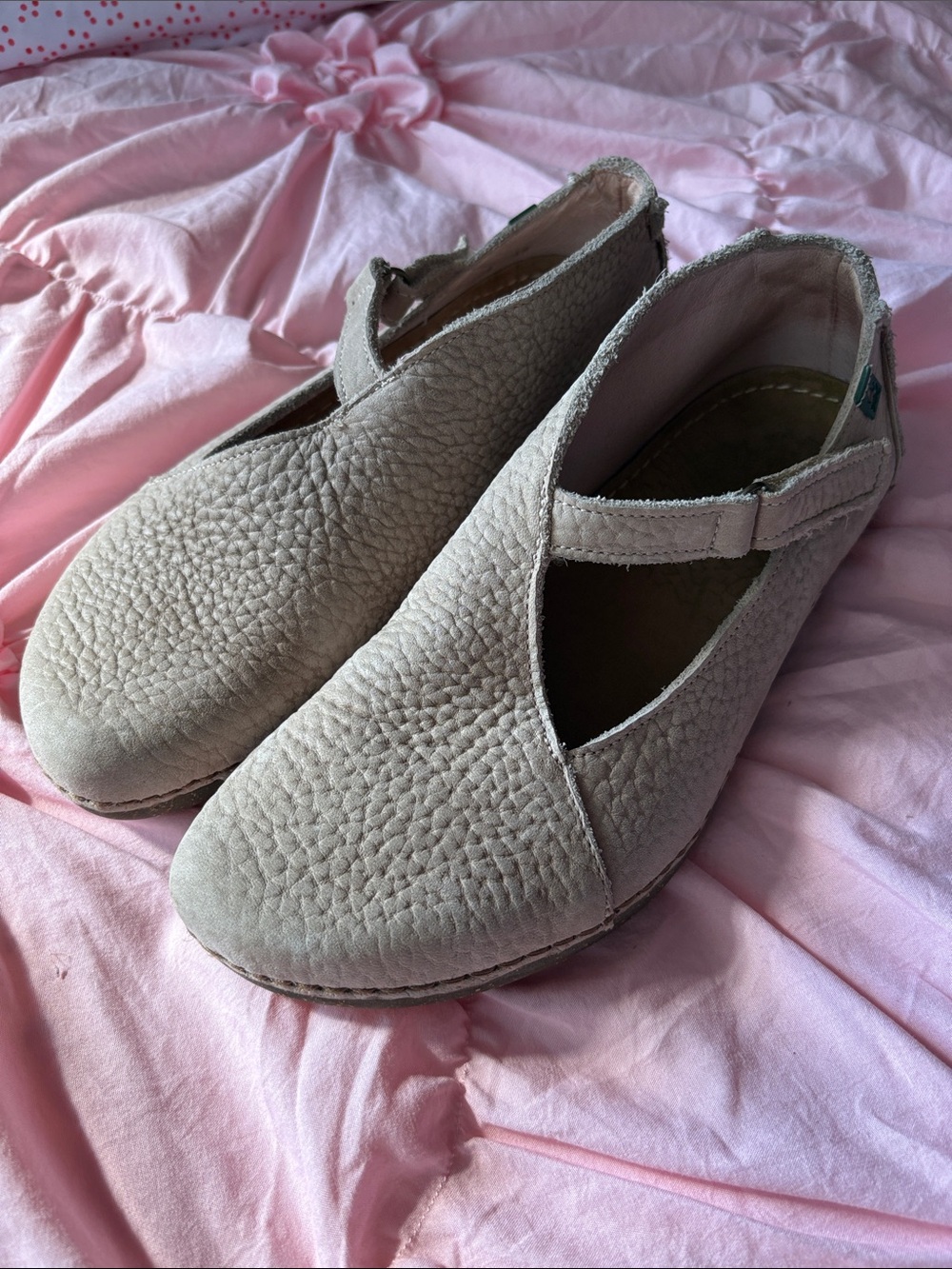 Alegria Paloma Mary Jane Comfort Shoes Taupe Leather EU 38